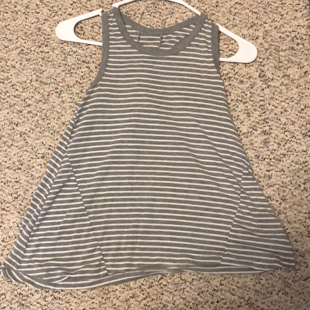 grey and white sneaker lace tank top